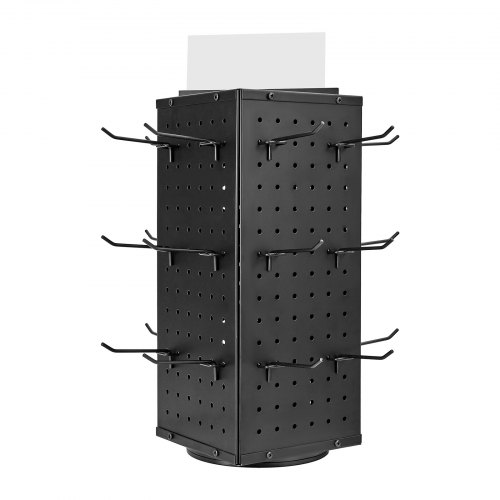 Produktbild von Drehbarer Präsentationsständer 360° – 40 Haken, Metall-Panel – Für Schmuck, Schlüsselanhänger & Accessoires – 67cm Hoch