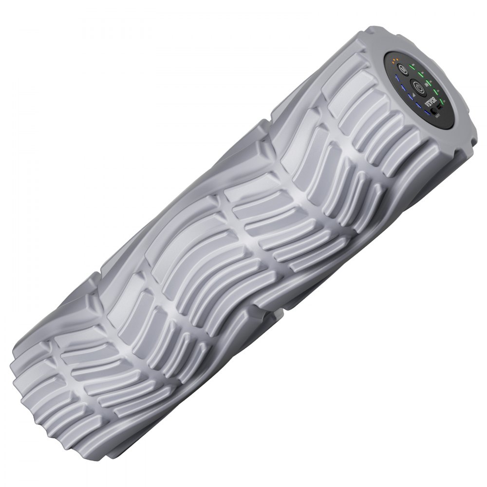 VEVOR Foam Roller, Electric Massage Roller with 5 Speeds, 400 mm Rechargeable Muscle Roller with 3 Vibration Modes, Fascia Roller Made of High-Density EVA Foam for Deep Tissue