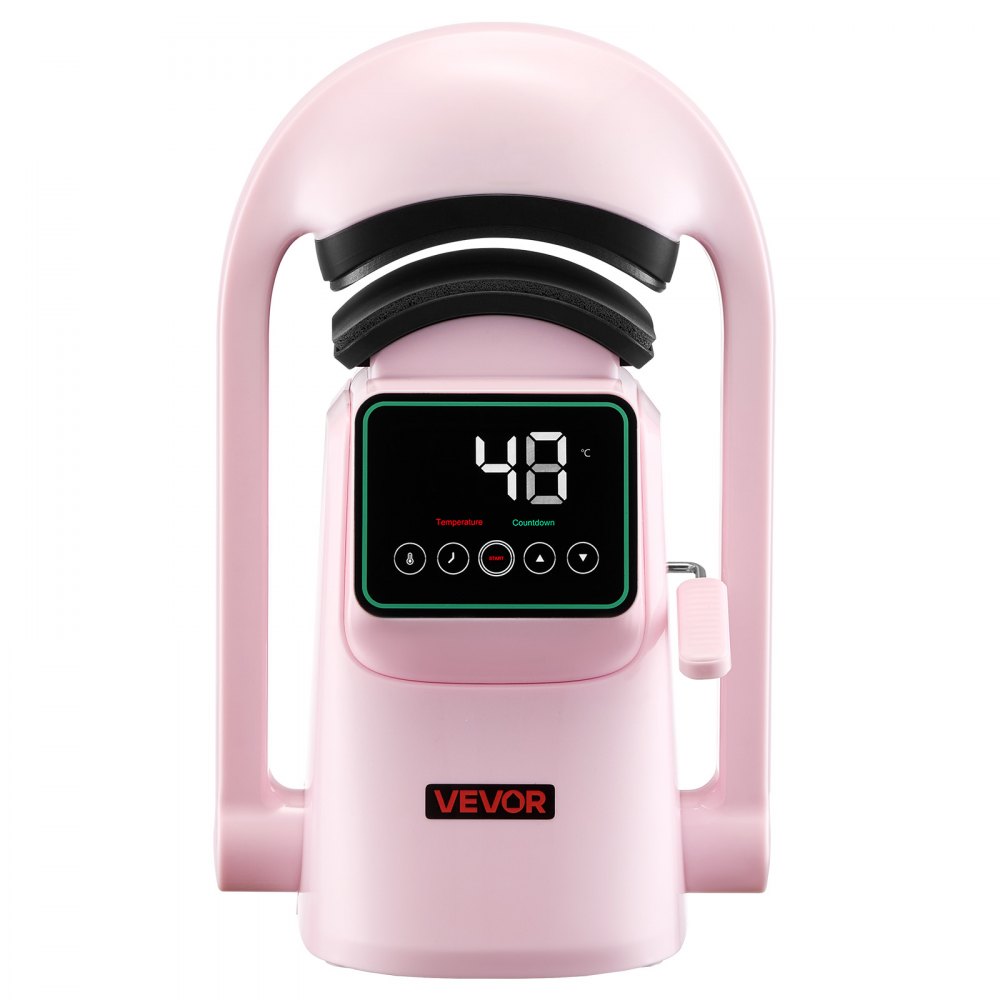 VEVOR automatische Hut-Hitzepresse mit 2 austauschbaren Platten, automatisches Öffnen und Lösen, Touchscreen für Zeit- und Temperaturregelung, Wärmeübertragungsdruck für Kappen Hüte, Pink