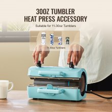 VEVOR Automatisches Hitzepressmaschinen-Set, Tumbler-Presse 2-in-1, 381 x 381 mm intelligente T-Shirt-Presse mit automatischer Entriegelung, Tumbler-Presse für 11-30 oz Tumbler