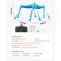 VEVOR Beach Tent Sun Shelter, UPF50+ Sun Protection, 2 m Tall, 3x3 m, Easy Pop Up Beach Canopy with Sandbags, Stability Poles, Sand Shovels, Portable Shade for Family Outings, Camping, Fishing, Blue