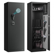 VEVOR Waffenschrank Gewehrschrank mit Schnellzugriff & 3 Pistolenfächern & verstellbaren Halterungen, Langwaffenschrank Gewehrtresor mit Fingerabdruck- und Passwortsperre, Schwarz