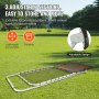 VEVOR zusammenklappbarer Lacrosse-Rebounder für den Hinterhof, 90 x 240 cm großes Volleyball-Rücksprungnetz, Pitchback-Throwback-Baseball-Softball-Return-Trainingsschirm, verstellbarer Winkel, Schießübungs-Trainingswand, schwarz