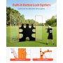 VEVOR 3 in 1 Lacrosse-Tor (3,66 x 2,74 m) großes Lacrosse-Netz mit Rücklaufsperre und Zielscheibe, schnell und einfach aufzubauende Rebounder-Ausrüstung für Garten, Trainingsnetze mit Stahlrahmen