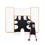 VEVOR 3 in 1 Lacrosse-Tor (3,66 x 2,74 m) großes Lacrosse-Netz mit Rücklaufsperre und Zielscheibe, schnell und einfach aufzubauende Rebounder-Ausrüstung für Garten, Trainingsnetze mit Stahlrahmen