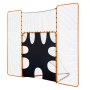VEVOR 3 in 1 Lacrosse-Tor (3,66 x 2,74 m) großes Lacrosse-Netz mit Rücklaufsperre und Zielscheibe, schnell und einfach aufzubauende Rebounder-Ausrüstung für Garten, Trainingsnetze mit Stahlrahmen