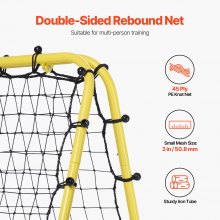 VEVOR Fußball-Rebounder-Netz Kick-Back Tragbar Fußballtrainer 40x35x37 Zoll