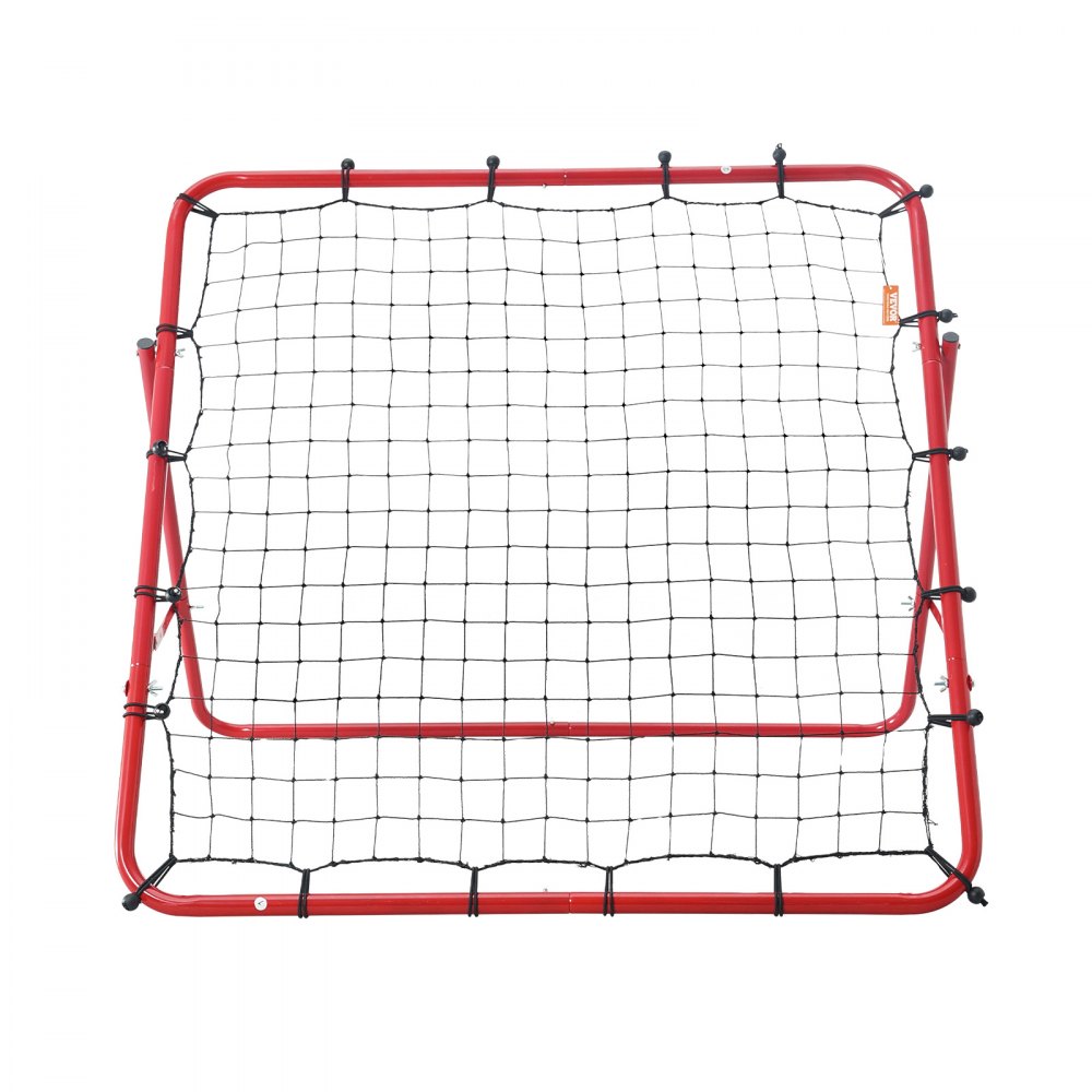 VEVOR Fußball Rebound Netz Tragbares Prellwand Fußball 48 x 48 mm, Rebounder Fußball Eisenrohr & PE-Netz Kinder & Jugendliche Fußballtor Rebounder Kicker für Fußball Training