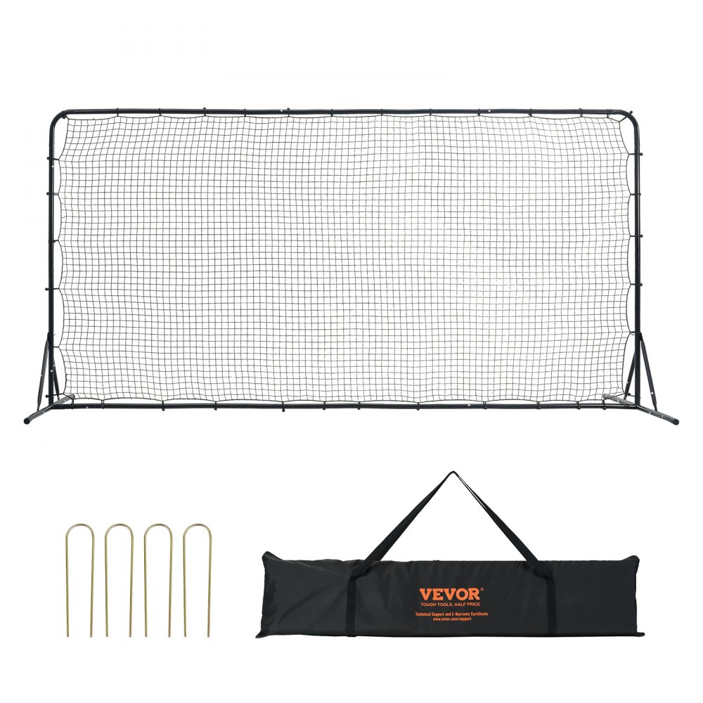 VEVOR Fußball Rebounder Kickback Tor Rückprallwand 366x121cm Einstellbar