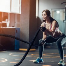 VEVOR Schlachtseil Trainingsseil Sportseil 9,1m Battle Rope Schutzhülle