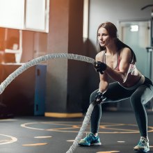 VEVOR Battle Rope 1,5 Zoll 30 Fuß Fitness-Trainingsseil für Krafttraining und Fitnessübungen