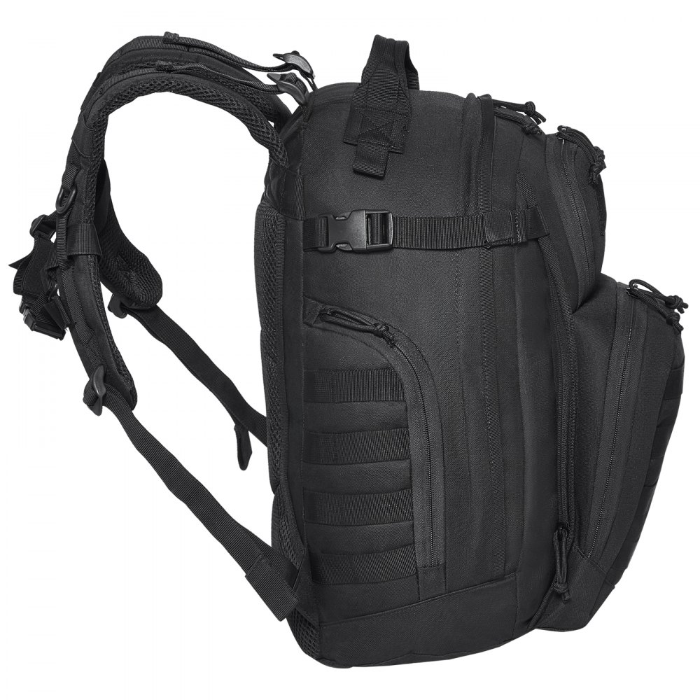 VEVOR taktische Reisetasche Rucksack 25 L mit Molle-Design & Schwammpolster, militärische Reisetasche Militärrucksack Ausrüstungstasche Rucksack für Outdoor Abenteuer Wandern Jagen Schwarz