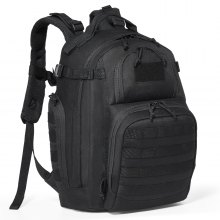 VEVOR taktische Reisetasche Rucksack 25 L mit Molle-Design & Schwammpolster, militärische Reisetasche Militärrucksack Ausrüstungstasche Rucksack für Outdoor Abenteuer Wandern Jagen Schwarz