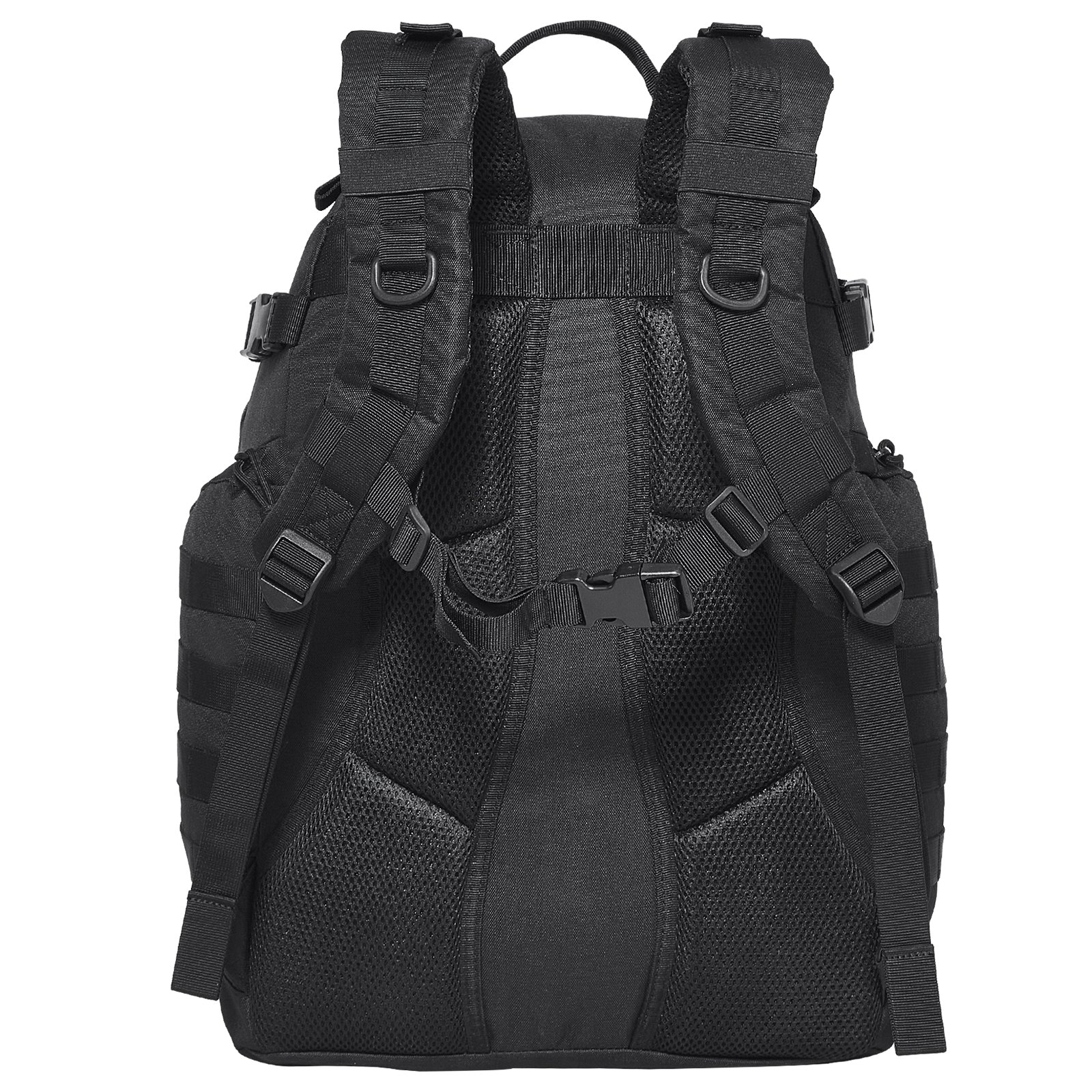 VEVOR taktische Reisetasche Rucksack 25 L mit Molle-Design & Schwammpolster, militärische Reisetasche Militärrucksack Ausrüstungstasche Rucksack für Outdoor Abenteuer Wandern Jagen Schwarz