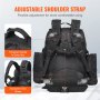 VEVOR Taktische Reisetasche Schultertasche 45 L mit Molle-Design & 3 Taschen, Militärische Reisetasche Ausrüstungstasche Rucksack für Sport Reisen Outdoor-Abenteuer Camping Kleidung Fitness Schwarz