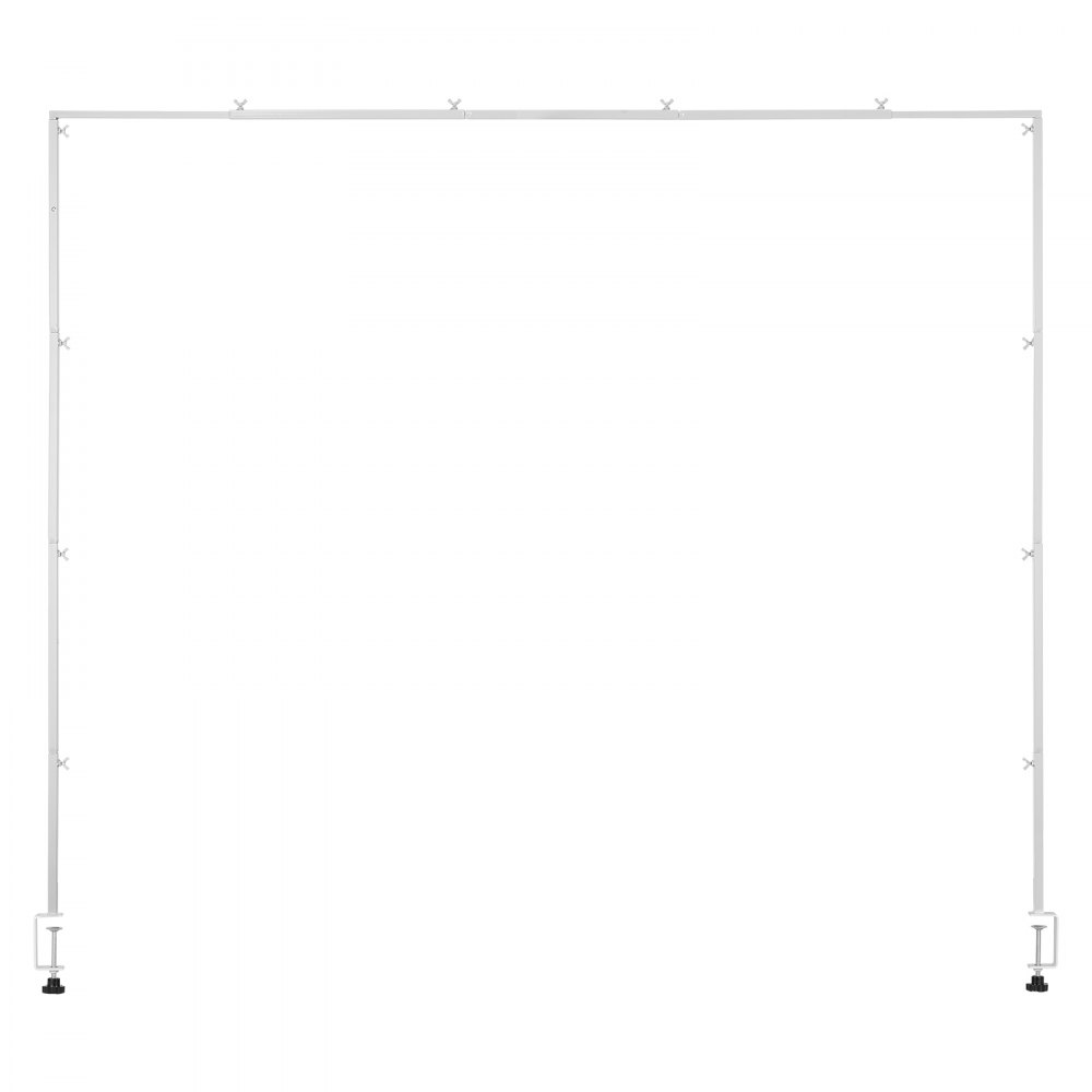 VEVOR Tisch Deko Tischstange, 330–1066,8 mm hoch & 711,2–2489,2 mm längenverstellbar, Tischbogen mit Klemmen, Deko-Tischgestell für Hochzeits-, Geburtstags- & Weihnachtsdekorationen, weiß