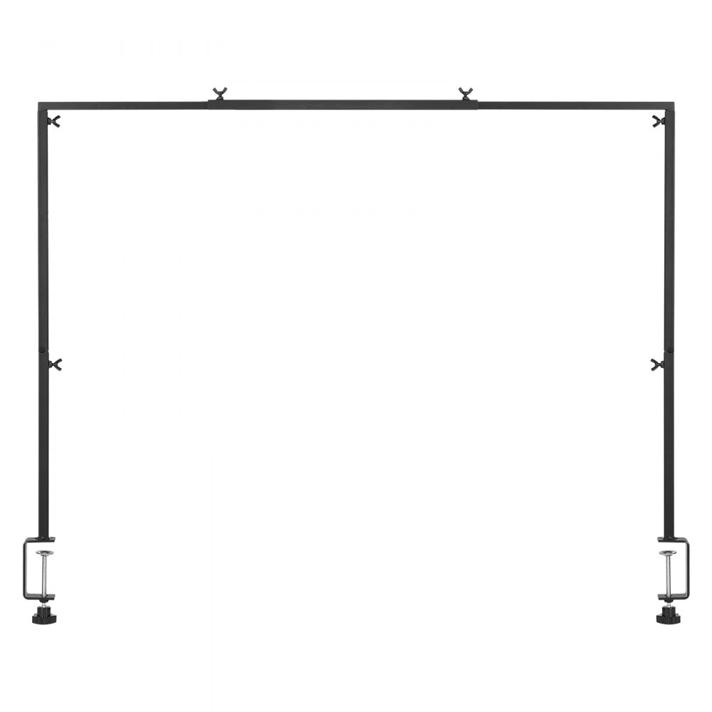 VEVOR Tisch Deko Tischstange, 330–1066,8 mm hoch & 711,2–2489,2 mm längenverstellbar, Tischbogen mit Klemmen, Deko-Tischgestell für Hochzeits-, Geburtstags- & Weihnachtsdekorationen, Schwarz