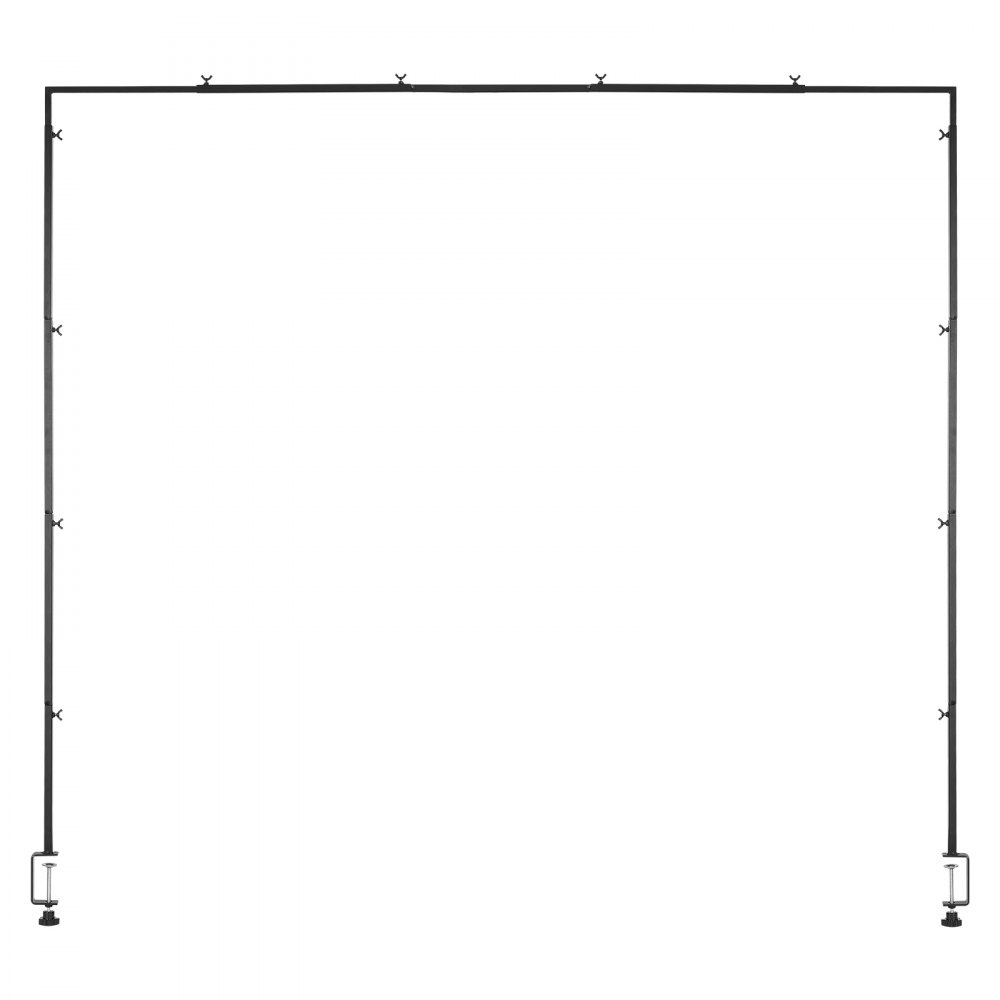 VEVOR Tisch Deko Tischstange, 330–1066,8 mm hoch & 711,2–2489,2 mm längenverstellbar, Tischbogen mit Klemmen, Deko-Tischgestell für Hochzeits-, Geburtstags- & Weihnachtsdekorationen, Schwarz