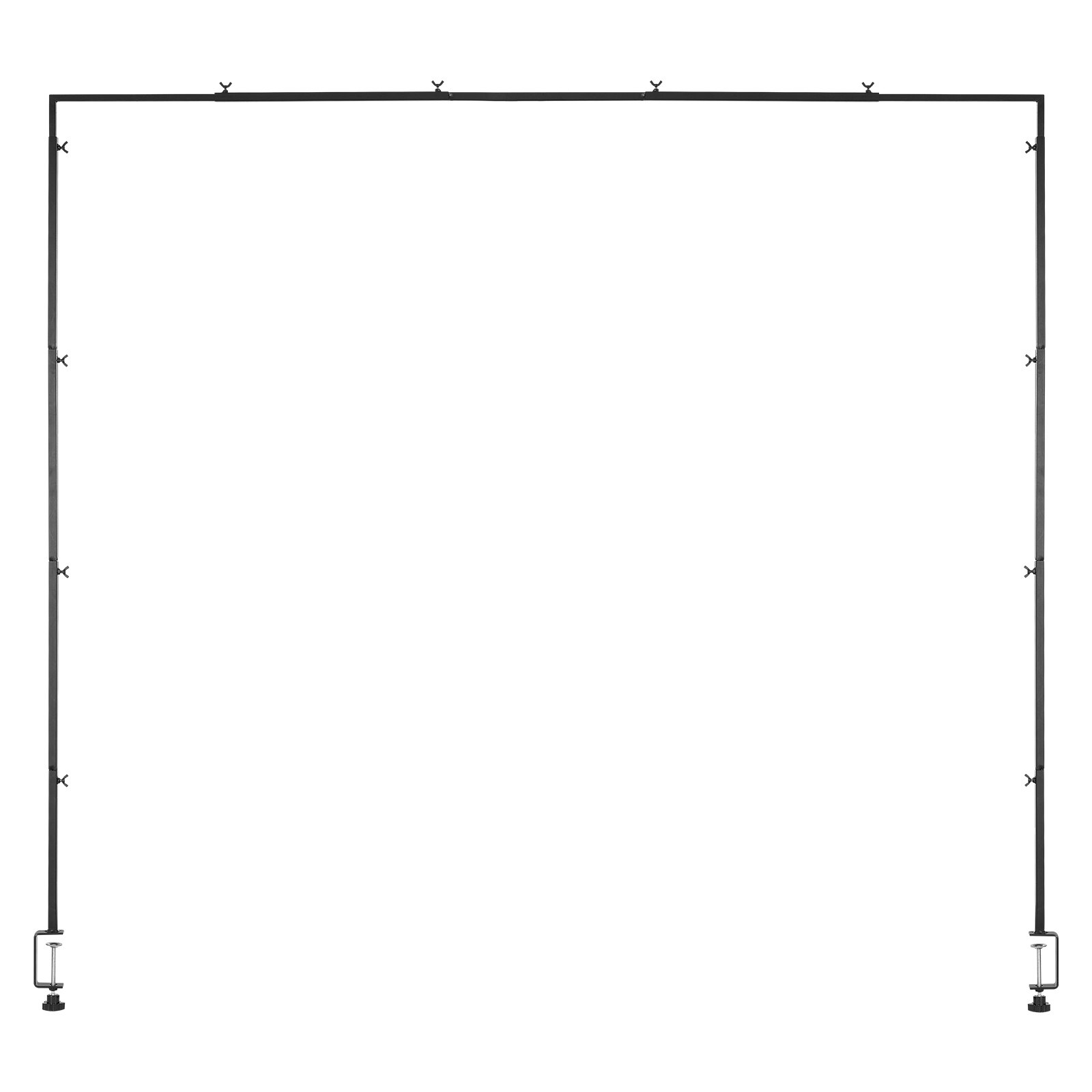 VEVOR Tisch Deko Tischstange, 330–1066,8 mm hoch & 711,2–2489,2 mm längenverstellbar, Tischbogen mit Klemmen, Deko-Tischgestell für Hochzeits-, Geburtstags- & Weihnachtsdekorationen, Schwarz