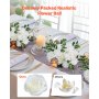 VEVOR Kunstblumen, 10 Stück, 450 mm Durchmesser, weiße Rosen, Blumenkugeln, künstliche Blumen-Arrangement-Bouquets für Hochzeits-Tafelaufsätze, Tischdekorationen für Zuhause