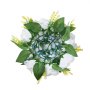VEVOR Kunstblumen 10 Stück, Blumenkugel-Arrangement-Bouquet, 240 x 240 x 120 mm, Hochzeitsrosen-Tischdekoration, Seidenrosen für Hochzeits-Tisch-& Heimtischdekorationen, weiß