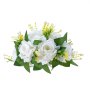 VEVOR Kunstblumen 10 Stück, Blumenkugel-Arrangement-Bouquet, 240 x 240 x 120 mm, Hochzeitsrosen-Tischdekoration, Seidenrosen für Hochzeits-Tisch-& Heimtischdekorationen, weiß