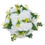 VEVOR Kunstblumen 10 Stück, Blumenkugel-Arrangement-Bouquet, 240 x 240 x 120 mm, Hochzeitsrosen-Tischdekoration, Seidenrosen für Hochzeits-Tisch-& Heimtischdekorationen, weiß