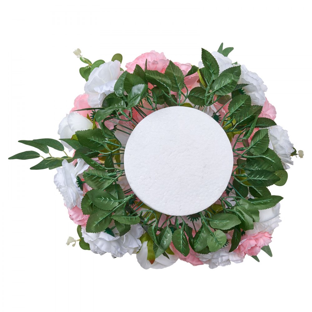 VEVOR Kunstblumen, 10 Stück, 45,7 cm Durchmesser, Seidenrosen, künstliche Blumenkugeln, Tischdekoration für Hochzeiten, Rosenarrangements für Hochzeitsmittelstücke, Heimdekorationen, rosa & weiß