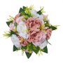 VEVOR Kunstblumen, 10 Stück, 240x240x120 mm, künstliche Blumenkugeln, Kunstrosen-Arrangements für Hochzeitsmittelstücke, Heimdekoration, Tischdekoration, Partys, Feiern, rosa & weiße Rosen