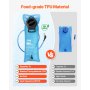 VEVOR Trinkrucksack Wasserrucksack mit 3 L TPU-Wasserblase, Wander-Trinkrucksack mit Stauraum für Männer und Frauen, Hydro-Wasser-Tagesrucksack zum Wandern, Laufen, Radfahren, Camping