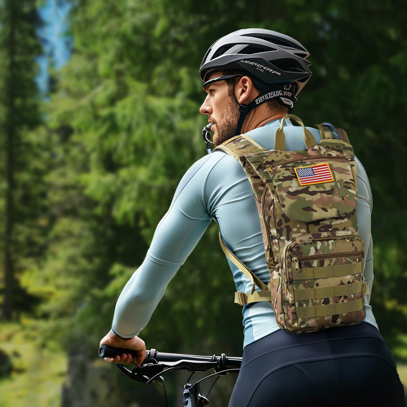 VEVOR Trinkrucksack Wasserrucksack mit 3 L TPU-Wasserblase, Wander-Trinkrucksack mit Stauraum für Männer und Frauen, Hydro-Wasser-Tagesrucksack zum Wandern, Laufen, Radfahren, Camping