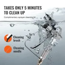 VEVOR Airless Farbsprühsystem Airless Spritzgerät 1,1 L/min 650 W, Airless Farbsprühgerät 34 x 27 x 41 cm DIY Hochdruck Farbsprühsystem Tragbares Farbsprühgerät Farbspritzer Farbsprühsystem