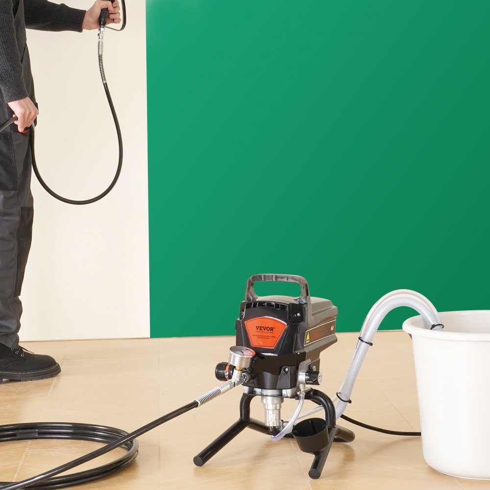 VEVOR Tragbares Airless-Farbspritzgerät, 950 W, 3000 psi, Hocheffizientes Elektrisches Spritzgerät, Farbspritzgeräte Spritzlackiermaschine Hochdruck-Airless-Farbsprühsystem mit 15 m Schlauchlänge