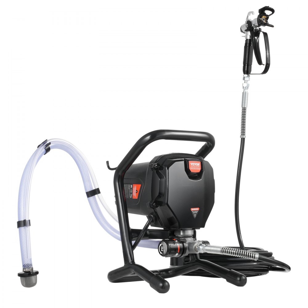 VEVOR Tragbares Airless-Farbspritzgerät, 750 W, 3000 psi, Hocheffizientes Elektrisches Spritzgerät, Farbspritzgeräte Spritzlackiermaschine Hochdruck-Airless-Farbsprühsystem mit 7.6 m Schlauchlänge
