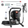 VEVOR Tragbares Airless-Farbspritzgerät, 750 W, 3000 psi, Hocheffizientes Elektrisches Spritzgerät, Farbspritzgeräte Spritzlackiermaschine Hochdruck-Airless-Farbsprühsystem mit 15 m Schlauchlänge