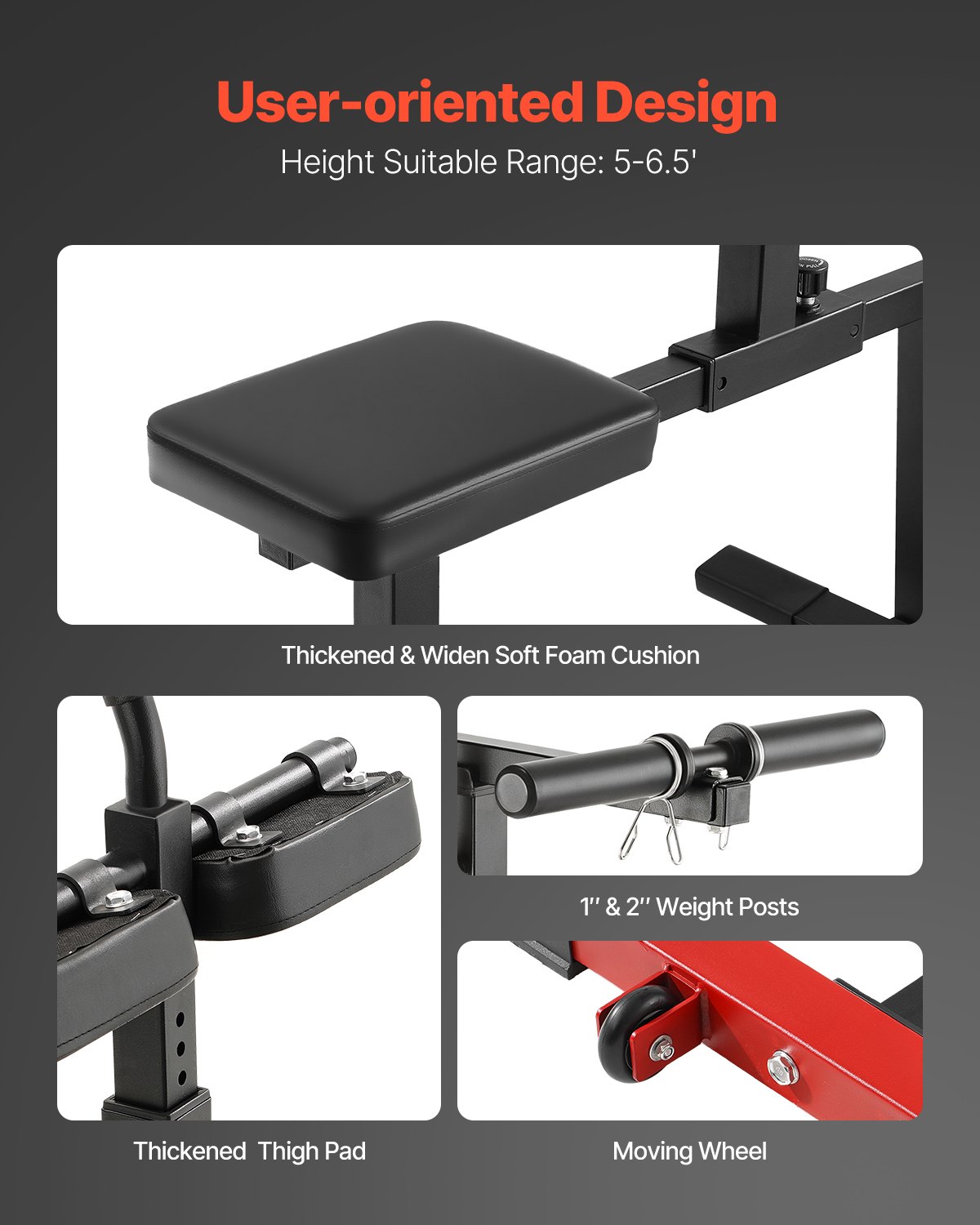 VEVOR sitzende Wadenmaschine Wedentrainer mit 200 kg Tragkraft für Beinübungen, Kraft-Beintrainer Spezialmaschine für den Unterkörper, passend für Gewichtsscheiben (25,4 / 50,8 mm)