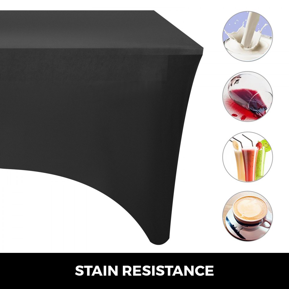 15 Stücke 6ft Stretch Tischdecke Tischhusse Rechteckig Spandex Tischcover