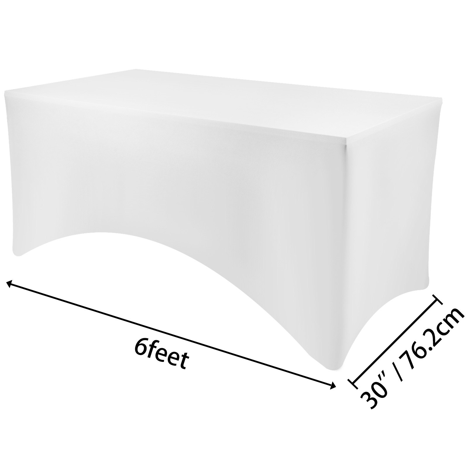 20 Stücke 6ft Stretch Tischdecke Tischhusse Weiß Tischüberzug Langlebig