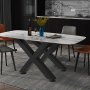 VEVOR Tischbeine 400x395 mm X-Frame, Tischgestell Edelstahl Tischkufen Schwarz einfache Montage, Tischbeine Metall schwarz Tischzubehör für Esstisch Schreibtisch Couchtisch