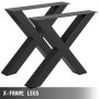 VEVOR Tischbeine Metall Tischgestell 720x760 mm 28,3 x 29,9 Zoll Edelstahl Tischfüße Schwarz einfache Montage Tischbeine Metall schwarz