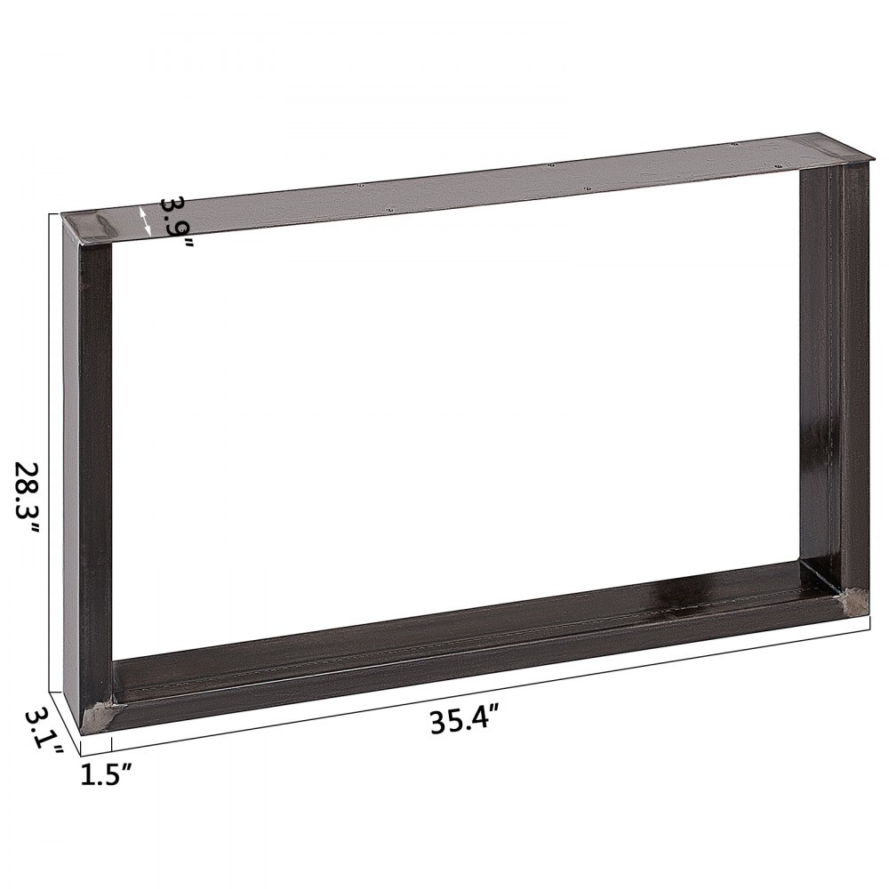 2 Tischbein Tischkufen 72x90cm Tischgestell Tischfuß Untergestell Konferenztisch