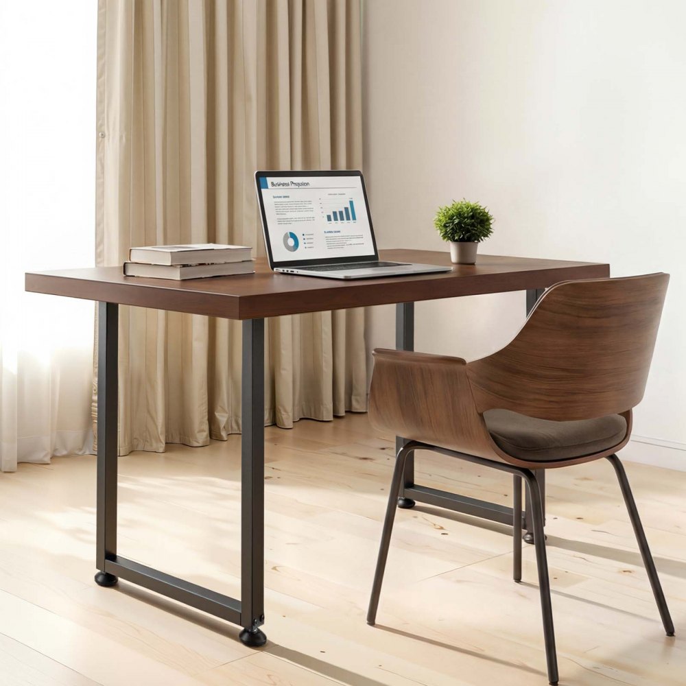 VEVOR Tischkufen aus Vierkantprofilen 2er-Set 450x740 mm, Tischuntergestell max. 1000 kg, Tischbeine, Möbelfüße, Tischgestell, Tischfüße für Schreibtische, Couchtisch, Esstische, Schwarz