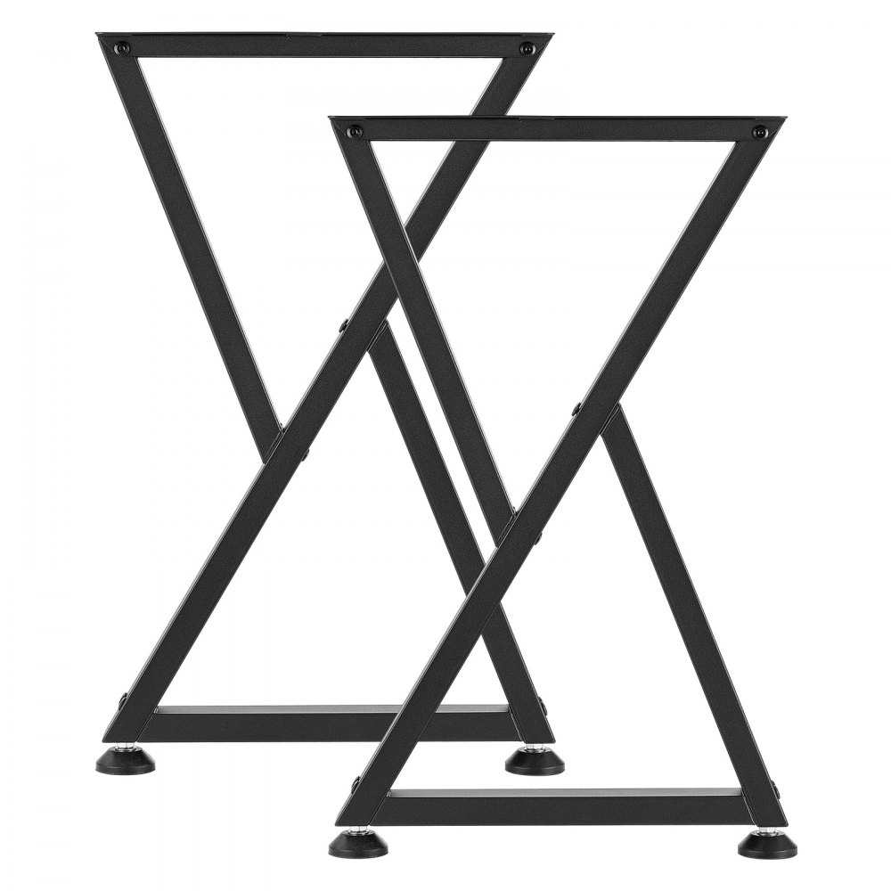 VEVOR Tischkufen 2er-Set 472x740 mm, Z-förmige Tischuntergestell 1000 kg, Tischbeine Kohlenstoffstahl, Möbelfüße, Tischgestell, Tischfüße für Schreibtische, Couchtische, Esstische, Schwarz