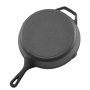 VEVOR Cast Iron Skillet, 4 Pcs Frying Pan Set (155, 205, 260, 305 mm), Skillets with Heat-Resistant Silicone Handle, Pre-Seasoned Chef's Pan, Kitchen Cookware, Oven, Gas, Electrical, Induction, Black