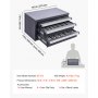 VEVOR Schaftfräser-Spenderschrank, Schaftfräser-Organizer-Schrank mit drei Schubladen für 1/8" bis 1", Stahl-Schaftfräser-Spender-Organizer-Schrank mit Etiketten, Stapelbar mit 29 Fächern