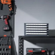 VEVOR Bohrer-Spender-Schrank, Bohrer-Organizer-Schrank mit fünf Schubladen für 33/64" bis 63/64" Stahl-Bohrer-Spender-Organizer-Schrank mit Etiketten, Stapelbarer Bohrer-Spender Aufbewahrung