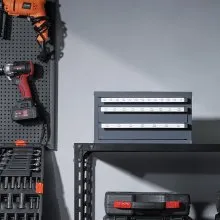 VEVOR Bohrer-Spender-Schrank, Bohrer-Organizer-Schrank mit drei Schubladen für 1/16 bis 1/2 Zoll, Stahl-Bohrer-Spender-Organizer-Schrank mit Etiketten, Stapelbarer Bohrer-Spender für Aufbewahrung