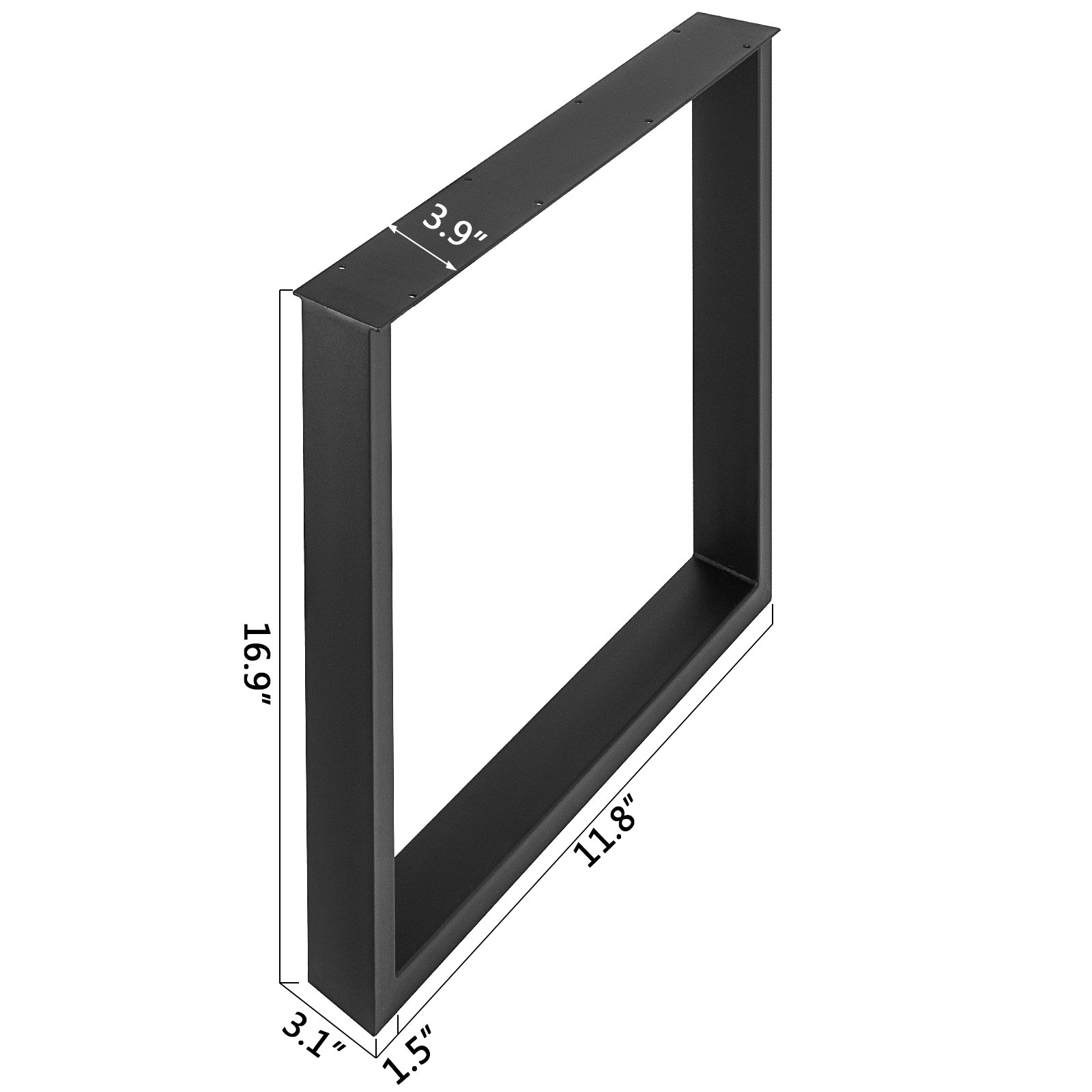 2x Quadrat Tischbein Tischkufen Tischgestell 43 X 30 Cm Stahl Tischfuß Metall