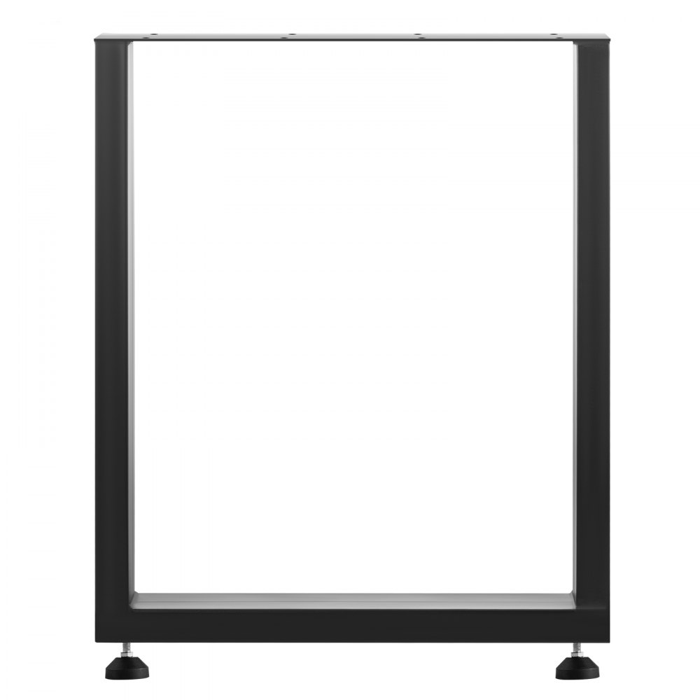VEVOR Tischkufen Schwarz Pulverbeschichtet 600 mm x 720 mm, Tischkufen Metall mit 1000 kg Tragfähigkeit, Tischbeine Quadratisch, Tischgestell mit Vorgebohrten Löchern, für Couchtische, Sofas