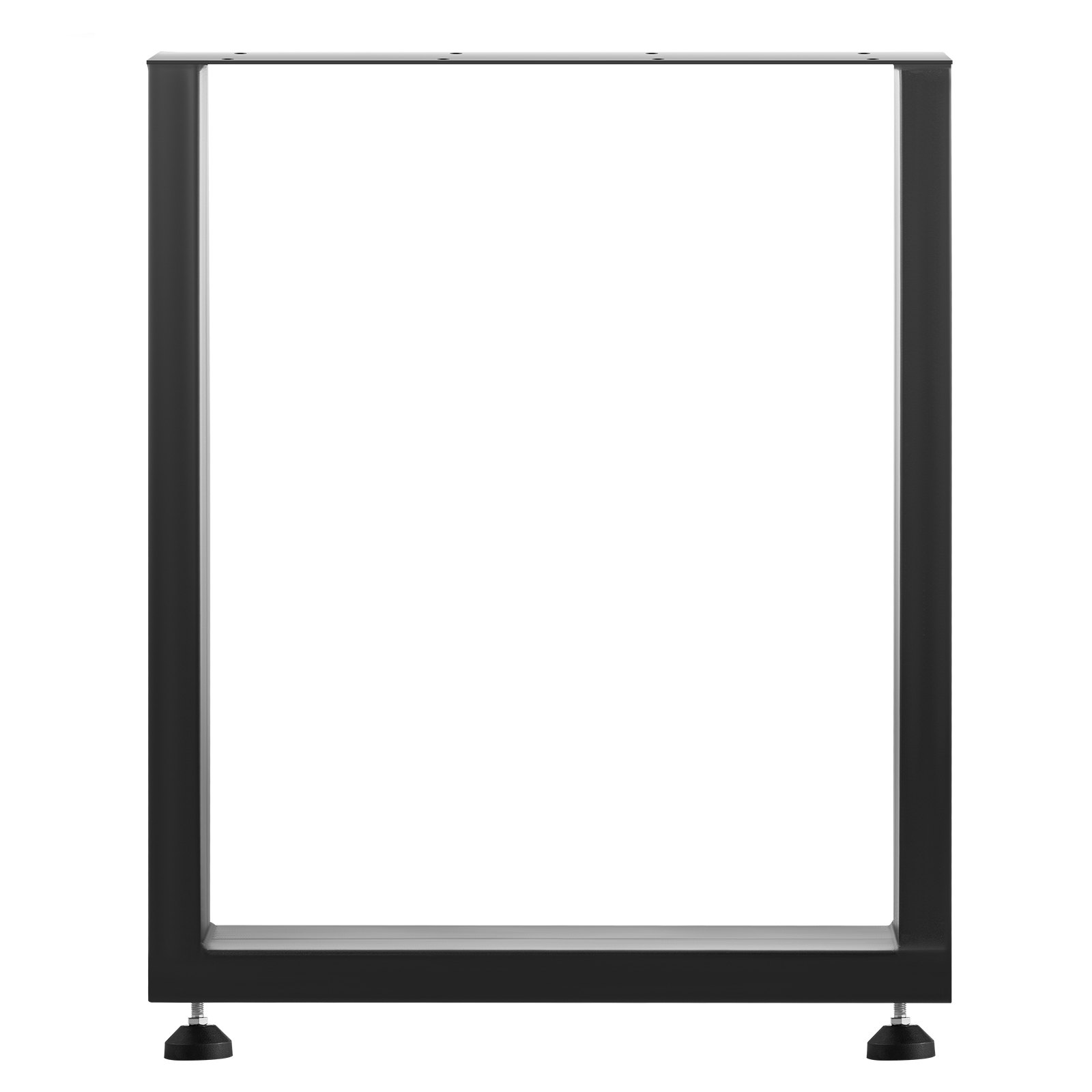 VEVOR Tischkufen Schwarz Pulverbeschichtet 600 mm x 720 mm, Tischkufen Metall mit 1000 kg Tragfähigkeit, Tischbeine Quadratisch, Tischgestell mit Vorgebohrten Löchern, für Couchtische, Sofas